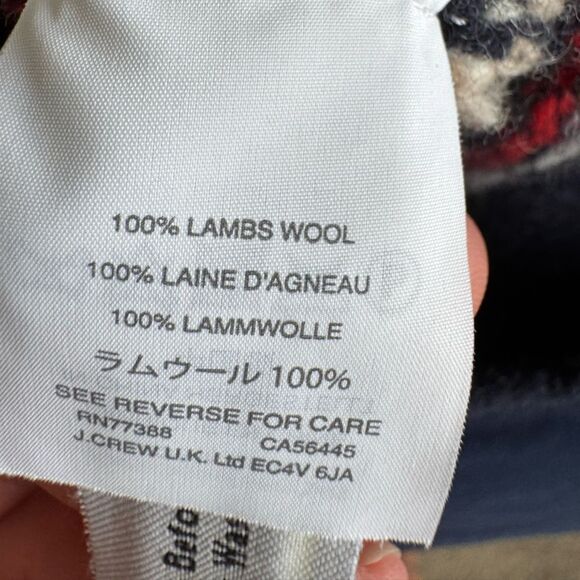 J.Crew Men’s M 100% Lambswool Fair Isle Sweater Crewneck Pullover Nordic Winter - Picture 5 of 5